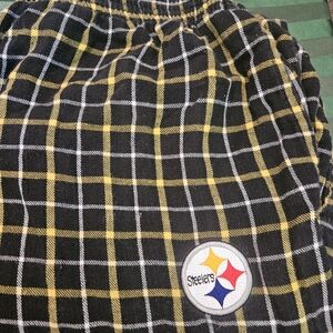 Reebok STEELERS Black and Yellow Plaid Men's Pants